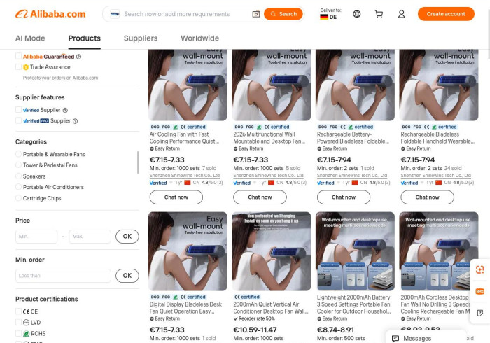 Auch er ist allerdings für einen Bruchteil des Preises bei Alibaba zu finden. (Bild: Alibaba/Screenshot: Golem)